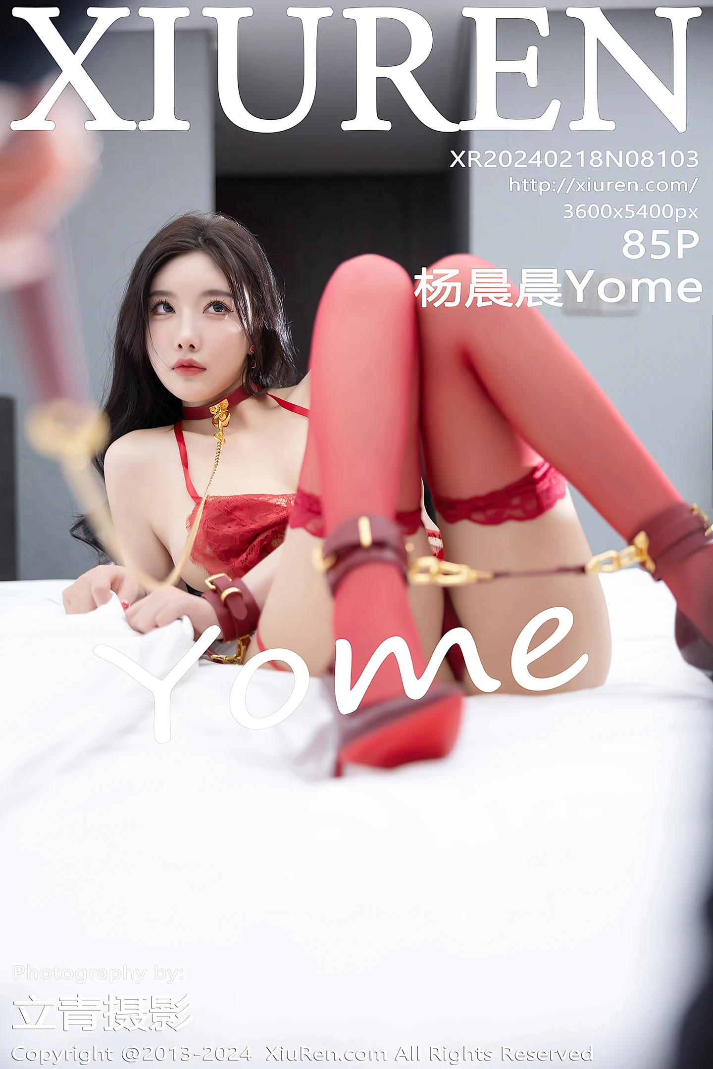 [XiuRen秀人网]VOL.8103 女神杨晨晨Yome性感连衣短裙+红色蕾丝内衣秀完美身材诱惑写真85P-秀人网官方网站